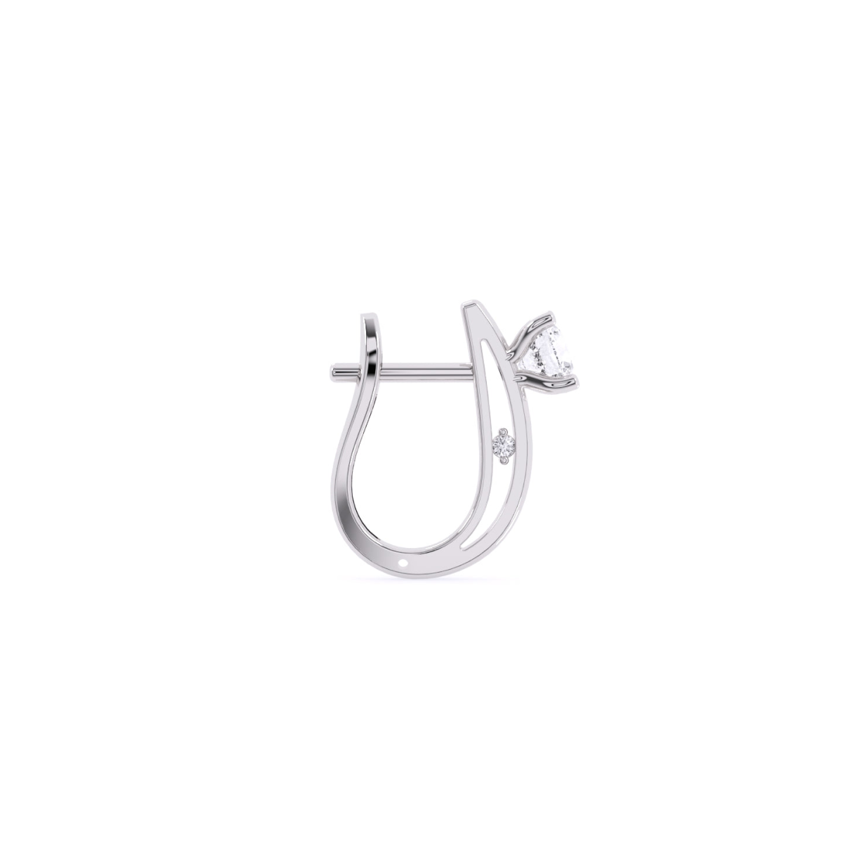 Round Lab Grown Diamond Hoop Earrings